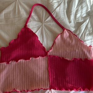 Never worn before. all 3 tops. Blue, pink, and brown.